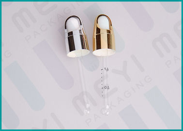 18/410 Chai nhỏ giọt thủy tinh nhỏ giọt với chất liệu ABS UV Shiny Silver / Gold Cap