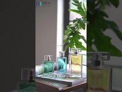 3.4 Oz Lắp đầy lại chai nước hoa vuông rỗng vàng bạc không đổ