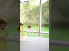 Mức độ nhẹ nước hoa nắp chai trong màu vàng nhôm với phiên bản Crimp cổ kết thúc