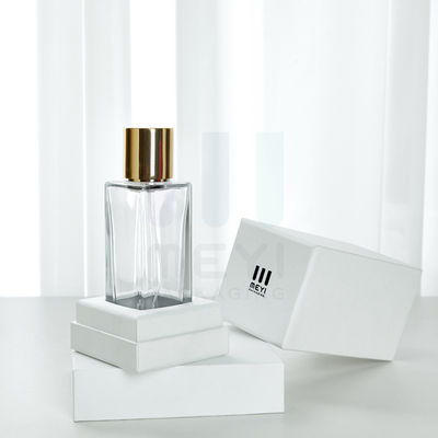 High Quality Luxury 50ml Perfume Glass Bottle with Magnetic Cap and Paper Box
