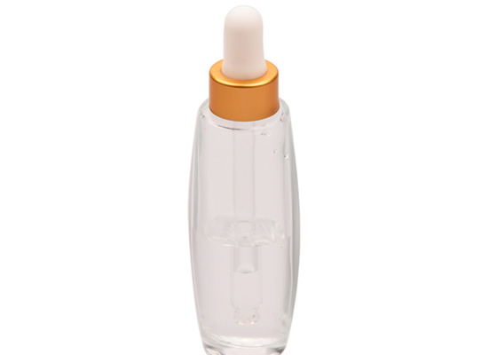18/400 30ml 1 Oz Chai nhỏ giọt thủy tinh trong suốt Hộp đựng silicone Tay áo